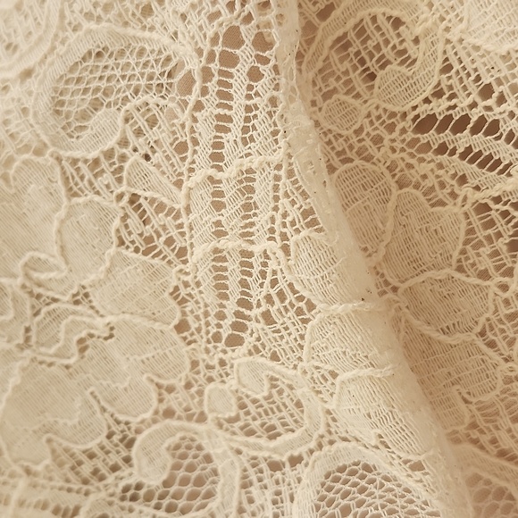 Kori America NWT Off The Shoulder Cream Lace Mini Dress, Medium - Picture 8 of 8